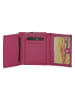 d exclusive Leder-Geldbörse in Pink - (B)10 x (H)9 x (T)3 cm