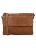 HIDE & STITCHES Leder-Umhängetasche in Hellbraun - (B)23 x (H)16 x (T)4 cm