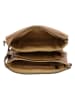HIDE & STITCHES Leren schoudertas "Porto" lichtbruin - (B)23 x (H)16 x (D)4 cm