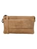 HIDE & STITCHES Leren schoudertas beige - (B)20 x (H)12 x (D)4 cm