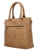 HIDE & STITCHES Leder-Henkeltasche "Porto" in Hellbraun - (B)33 x (H)28 x (T)9 cm