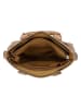 HIDE & STITCHES Leder-Henkeltasche "Porto" in Hellbraun - (B)33 x (H)28 x (T)9 cm