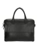 micmacbags Leder-Henkeltasche in Schwarz - (B)41 x (H)31 x (T)11 cm