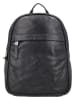 HIDE & STITCHES Leder-Rucksack in Schwarz - (B)20 x (H)27 x (T)12 cm