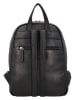 HIDE & STITCHES Leder-Rucksack in Schwarz - (B)23,5 x (H)28,5 x (T)8,5 cm