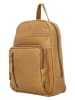 HIDE & STITCHES Leder-Rucksack in Hellbraun - (B)23,5 x (H)28,5 x (T)8,5 cm