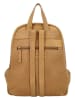 HIDE & STITCHES Leder-Rucksack in Hellbraun - (B)23,5 x (H)28,5 x (T)8,5 cm