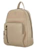HIDE & STITCHES Leren rugzak beige - (B)23,5 x (H)28,5 x (D)8,5 cm