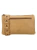 HIDE & STITCHES Leder-Umhängetasche in Hellbraun - (B)21 x (H)12 x (T)2 cm