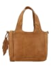 HIDE & STITCHES Leren handtas lichtbruin - (B)22 x (H)18 x (D)12 cm