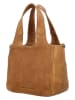 HIDE & STITCHES Leder-Henkeltasche in Hellbraun - (B)22 x (H)18 x (T)12 cm