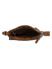 HIDE & STITCHES Leren schoudertas lichtbruin - (B)16 x (H)22 x (D)1,5 cm