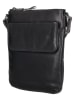 HIDE & STITCHES Leren schoudertas "Porto" zwart - (B)17 x (H)22 x (D)2 cm