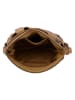 HIDE & STITCHES Leren schoudertas "Porto" lichtbruin - (B)25,5 x (H)23,5 x (D)4,5 cm