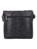 HIDE & STITCHES Leder-Umhängetasche in Schwarz - (B)25 x (H)23 x (T)4 cm