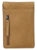 HIDE & STITCHES Leder-Handytasche "Earth" in Hellbraun - (B)13 x (H)19 x (T)1,5 cm
