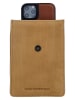 HIDE & STITCHES Leren smartphonetas "Earth" lichtbruin - (B)13 x (H)19 x (D)1,5 cm