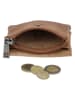 HIDE & STITCHES Leren sleuteltas "Earth" camel - (B)10 x (H)7 x (D)1 cm