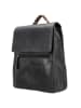 HIDE & STITCHES Leren rugzak zwart - (B)23 x (H)26 x (D)9 cm
