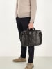 HIDE & STITCHES Leder-Businesstasche in Schwarz - (B)38 x (H)29 x (T)7 cm