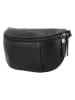 HIDE & STITCHES Leder-Brustbeutel in Schwarz - (H)13 x (T)11 cm