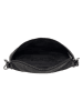 HIDE & STITCHES Leren borstbuidel zwart - (H)13 x (D)11 cm