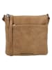 HIDE & STITCHES Leder-Umhängetasche "Porto" in Hellbraun - (B)20 x (H)18 x (T)2 cm