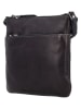 HIDE & STITCHES Leren schoudertas "Porto" zwart - (B)20 x (H)18 x (D)2 cm