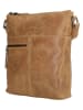 HIDE & STITCHES Leder-Umhängetasche "Porto" in Hellbraun - (B)23 x (H)23 x (T)4 cm