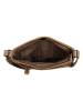 HIDE & STITCHES Leren schoudertas bruin/lichtbruin - (B)23 x (H)22 x (D)6 cm