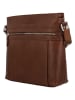 HIDE & STITCHES Leren schoudertas bruin - (B)26 x (H)26 x (D)8 cm