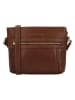 HIDE & STITCHES Leren schoudertas bruin - (B)21 x (H)18 x (D)5 cm