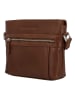HIDE & STITCHES Leder-Umhängetasche in Braun - (B)21 x (H)18 x (T)5 cm