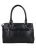 HIDE & STITCHES Leder-Henkeltasche in Schwarz - (B)27 x (H)19 x (T)8 cm