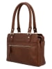 HIDE & STITCHES Leren handtas lichtbruin - (B)35 x (H)22 x (D)8 cm