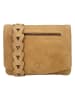HIDE & STITCHES Leren schoudertas okergeel - (B)21 x (H)17 x (D)4 cm