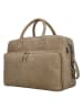 HIDE & STITCHES Leren weekendtas beige - (B)39 x (H)27 x (D)18 cm