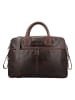 HIDE & STITCHES Leren weekendtas bruin - (B)39 x (H)27 x (D)18 cm