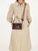 HIDE & STITCHES Leder-Umhängetasche in Braun - (B)24 x (H)14 x (T)2 cm