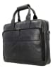 HIDE & STITCHES Leder-Businesstasche in Schwarz - (B)39,5 x (H)30 x (T)7 cm