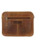 HIDE & STITCHES Leder-Umhängetasche in Hellbraun - (B)23 x (H)18 x (T)8 cm