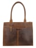 HIDE & STITCHES Leder-Businesstasche in Braun - (B)39 x (H)32 x (T)13,5 cm