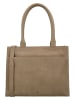 HIDE & STITCHES Leder-Schultertasche in Beige - (B)38 x (H)29 x (T)7 cm