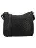 HIDE & STITCHES Leren schoudertas zwart - (B)30 x (H)26 x (D)10 cm