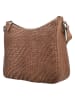 HIDE & STITCHES Leder-Schultertasche "Inspired by illusion" in Braun - (B)30 x (H)26 x (T)10 cm