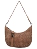 HIDE & STITCHES Leder-Schultertasche in Hellbraun - (B)28 x (H)16 x (T)6 cm