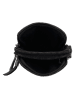 HIDE & STITCHES Leder-Handytasche "Inspired by illusion" in Schwarz - (B)12 x (H)20 x (T)4 cm