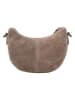 HIDE & STITCHES Leder-Schultertasche "Brazos" in Taupe - (B)22 x (H)16 x (T)5,5 cm