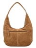 HIDE & STITCHES Leder-Shopper "Brazos" in Hellbraun - (B)42 x (H)40 x (T)10 cm