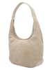 HIDE & STITCHES Leren schoudertas beige - (B)42 x (H)40 x (D)10 cm